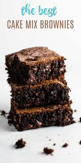 Brownies Made Using Chocolate Cake Mix These Are So Simple And So Fast To Make Cak Chocolate Cake Mix Recipes Devils Food Cake Mix Recipe Cake Mix Brownies