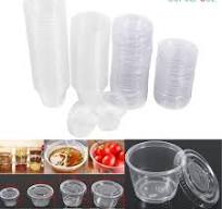 3 oz Disposable Cups with Lids, 50Pcs Plastic Clear Chutney Sauce Cups Food Takeaway Hot Souffle Portion Container Cups