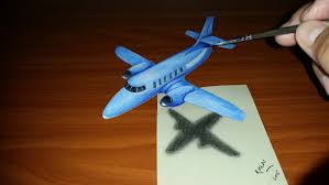 Connect the lines to create polygons. 3d Drawing Illusion Airplane On Paper Dessin 3d Rapide D Un Avion Sur Papier 3d Drawings 3d Pencil Art 3d Pencil Drawings