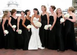 Mismatched Long Bridesmaid Dresses Project Wedding Black Bridesmaid Dresses Black White Wedding Black Bridesmaids