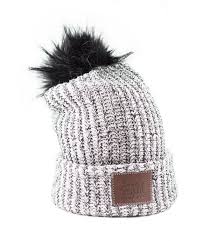 Black Speckled Cuffed Pom Beanie Black Pom Love Your Melon Pom Beanie Beanie