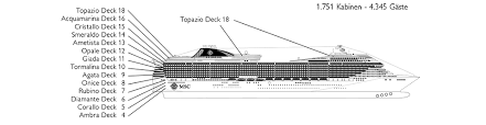 Learn more about msc preziosa deck plans and cabins, ship activities including dining and entertainment, and sailing itineraries to help you plan your next cruise vacation. Msc Preziosa Deckplan Kabinen Plan