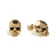 Vampirschadel Ohrstecker Gold Kasun Wolf Dachs Dachs Kasun Ohrstecker Vampirsch Gold Earrings For Men Gold Earrings Studs Yellow Gold Earrings Studs