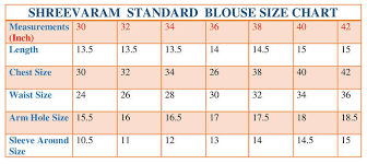 Indian Blouse Measurements Chart Foto Blouse And Pocket