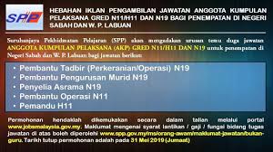 Permohonan adalah dipelawa daripada warganegara malaysia berumur 18 tahun ke atas yang berkelayakan bagi. Jawatan Kosong Di Suruhanjaya Perkhidmatan Pelajaran Spp Penempatan Di Sabah Labuan Jobcari Com Jawatan Kosong Terkini