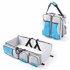 Babies Bloom Blue Portable Multifunctional Baby Travel Bed Cot Bassinet And Folding Mummy Diaper Bag Buy Online In Guatemala At Desertcart 82914726