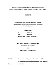We did not find results for: Pdf Sistem Informasi Pengarsipan Berbasis Animasi 3d Di Lembaga Pendidikan Komputer Pratama Mulia Surakarta Koko Santoso Academia Edu