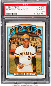 During clemente's childhood, his father worked as a foreman for sugar cane crops located in the municipality, located in the northeastern part of the island. 1972 Topps Roberto Clemente 309 Psa Gem Mint 10 Baseball Cards Lot 50675 Heritage Auctions