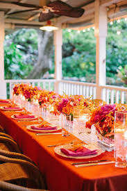 Photo Via Project Wedding Orange And Pink Wedding Orange Wedding Orange Table