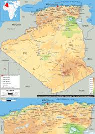 Physical Map Of Algeria Ezilon Maps