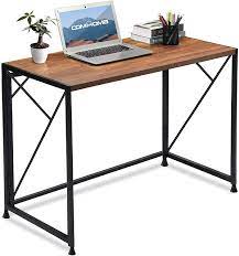 Bark grey & white deep grey & white antigua & white rustic brown & graphite. Buy Comhoma Folding Desk Foldable Computer Desk 40 Home Office Desk Modern Simple Writing Desk Table Space Saving Collapsible Desk No Assembly Required Brown Online In Canada B083qd6w7y