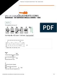 This pattern of 3 major/3 minor/1 diminished chord is the same no matter which of the twelve major keys you use. Radiohead No Surprises Ukulele Chords Tabs Ukulele Cheats Music Theory Vocal Music