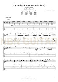 November Rain Solo Online Acoustic Guitar Lesson Nbn Guitar November Rain Acoustic Guitar Lessons Guitar Lessons