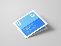 Free Bi Fold Square Leaflet Mockup Mockups Design Free Premium Mockups