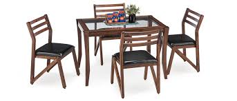 The cameron dining table has beautiful lines. Cameron 4 Seater Wooden Dining Table With Adlis Chairs Buy Dining Table Sets Online Durian In