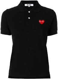 Comme Des Garcons Play Heart Logo Polo Shirt Fashion Dream Girl Love Pretty Spring Summer Fall Autumn W Polo Shirt Clothes Design Ladies Tops Fashion