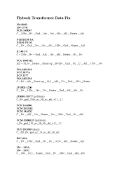 Data pin kaki flyback tv. Flyback Transformer Data Pin Doc