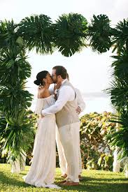 Gorgeous Greenery Wedding Arch In Hawaii Anna Kim Photography