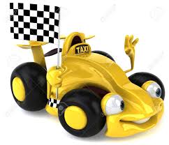 Pour cela tu n'aura qu'un temps limite mais une fois sur la piste tu vas pouvoir attraper des bonus de temps ou de points. Voiture De Course De Dessin Anime Avec Concept De Taxi Tenant Le Drapeau De La Course Banque D Images Et Photos Libres De Droits Image 82496311