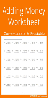 Adding Money Worksheet Money Worksheets Adding Money Decimals