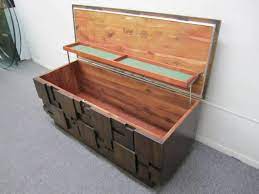 Unlock the top (key included) to reveal a spacious cedar lined interior. Rare Lane Brutalist Mosaic Hope Chest Paul Evans Style Mid Century Modern Hope Chest Modern Hope Chest Brutalist
