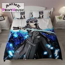 They are sute to attrack all the attntion in the room and will make you wanna stay on the bed all day and night. Sword Art Online Kirito Themed Blanket Bed Sheets Covers Sword Art Online Kirito Sword Art Sword Art Online Merchandise