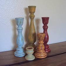 Wood candle holders, rustic candle holders, mason jar candle, rustic centerpiece, rustic farmhouse candles, candle holder set, pillar candle theredpoppypeddler. Amazon Com Shabby Distressed Wooden Candlestick Set Rustic Wood Taper Candle Holders Farmhouse Chic Decor Green Blue Red Orange Candle Sticks Set Handmade