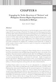 Pdf Opportunities And Challenges In Southeast Asia Engaging The Trolls Reactions Of Netizen And Philippine Human Rights Organizations On Extrajudicial Killings