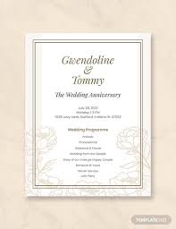 Free Wedding Anniversary Program Template Wedding Program Template Free Wedding Programs Template Wedding Anniversary Invitations
