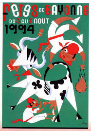 Affiche Officielle Fetes De Bayonne 1994 Arnaud Saez France Fete De Bayonne Affiches D Art Deco Bayonne