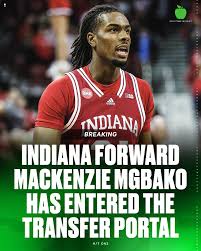 Indiana forward Mackenzie Mgbako has entered the transfer portal and is  entering his name into the 2025 NBA Draft. (@sportsbetexpert)