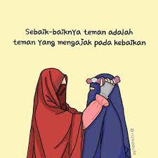 See more ideas about anime muslim, hijab cartoon, islamic cartoon. 300 Gambar Kartun Muslimah Bercadar Cantik Sedih Keren Lengkap