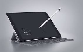 Free Ipad Pro Mockup With Movable Pencil Ipad Mockup Psd Free Ipad Ipad Mockup