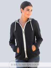 Übergrößen sweatjacke herren schwarz redfield. Alba Moda Sweatjacke Mit Aufwandiger Innenverarbeitung Alba Moda