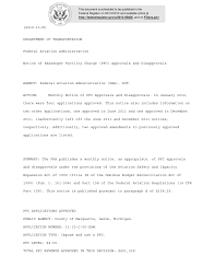 4910-13-M] DEPARTMENT OF TRANSPORTATION Federal Aviation Administration  Notice of Passenger Facility Charge (PFC) Approvals and