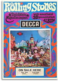 Rolling Stones Black And Blue Promo Poster The Rolling Stones Their Satanic Majesties Request Decca Promo 1967 Concertposters