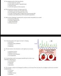 Solved 37 An Ecological Niche Is Best Described As A Lo