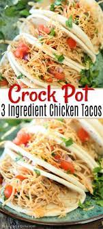 Crock Pot Shredded Chicken Tacos Slow Cooker Shredded Chicken Tacos Recipe Best Crockpot Chicken Crockpot Chicken Tacos Recipes Chicken Crockpot Recipes Healthy