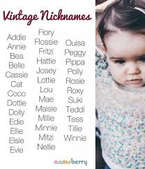 Vintage Spitznamen Vintage Spitznamen Fur Madchen Konnen Charmante Kurzformen Fur Klassische Namen Bilden Oder F Baby Names Cute Baby Names Nicknames For Girls