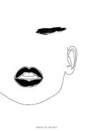 Artwork Black And White Face Drawing Woman Face Illustration Printable Minimalist Girl Art Simple Fashion Wall Gallery Prints Modern Black And White Poster Fine Digital Print Abstract Faces Black And White Posters Black And White Artwork
