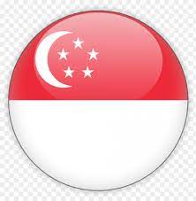 Near the hoist side of the red band, there is a vertical, white crescent (closed portion is toward the hoist side) partially enclosing. Illustration Of Flag Of Singapore Singapore Flag Round Ico Png Image With Transparent Background Toppng