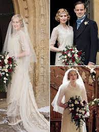Edith S Wedding Dress On The Downton Abbey Finale See Her Gown Downton Abbey Wedding Downton Abbey Dresses Downton Abbey Wedding Dress