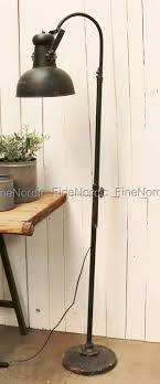 Chic Antique Stehlampe Factory Antique Schwarz