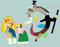 1133708 - safe, artist:thefanficfanpony, discord, fluttershy, sunburst, a christmas  carol - Derpibooru