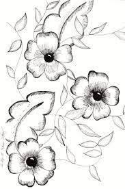 Black And White Flower Outline Tattoo Vintage Black And White Flowers Vine Drawing Flower Drawing Drawings