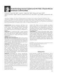 PDF) Understanding Social Capital and HIV Risk in Rural African American  Communities