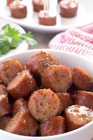 Be the first to rate & review! Chicken Apple Sausage Bites With Maple Glaze