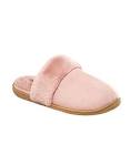 Womens Faux Fur Trim Suede Slippers WindRiver