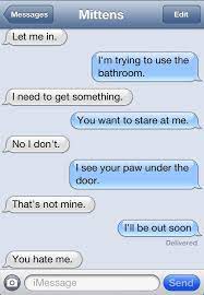 Mittens The Text Messaging Cat Text From Mittens Cat Text Dog Texts
