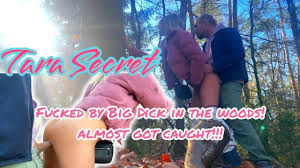 Tara Secret - Girl fucked by a Big Cock behind a Tree in the Woods! Hot  Outdoor Sex! Almost Caught!